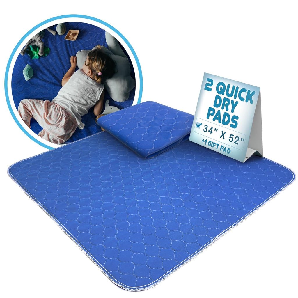 Washable & Absorbent Quick Dry Pads - Blue