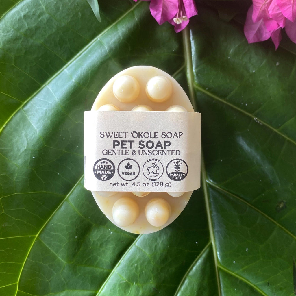 Natural Pet Shampoo, Sensitive Skin Dog & Cat Soap - Unscented