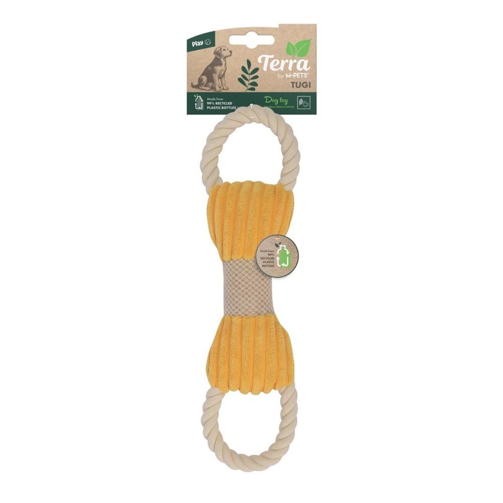 Plush Bone Dog Toy Eco-Friendly Yellow