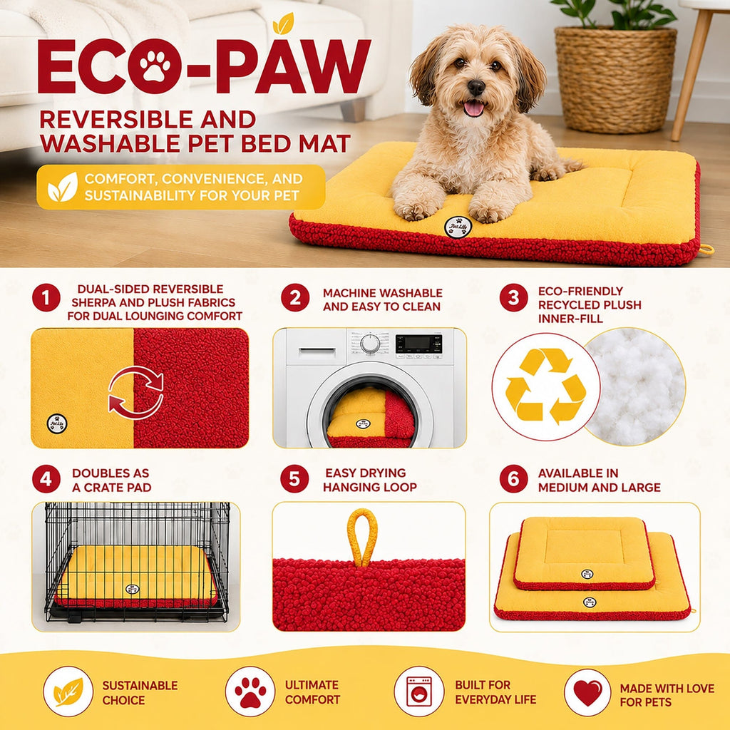 Pet Life ® 'Eco-Paw' Reversible Eco-Friendly Pet Bed Mat