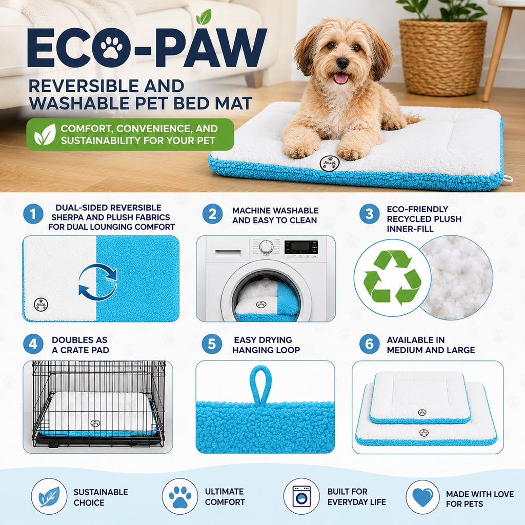 Pet Life ® 'Eco-Paw' Reversible Eco-Friendly Pet Bed Mat